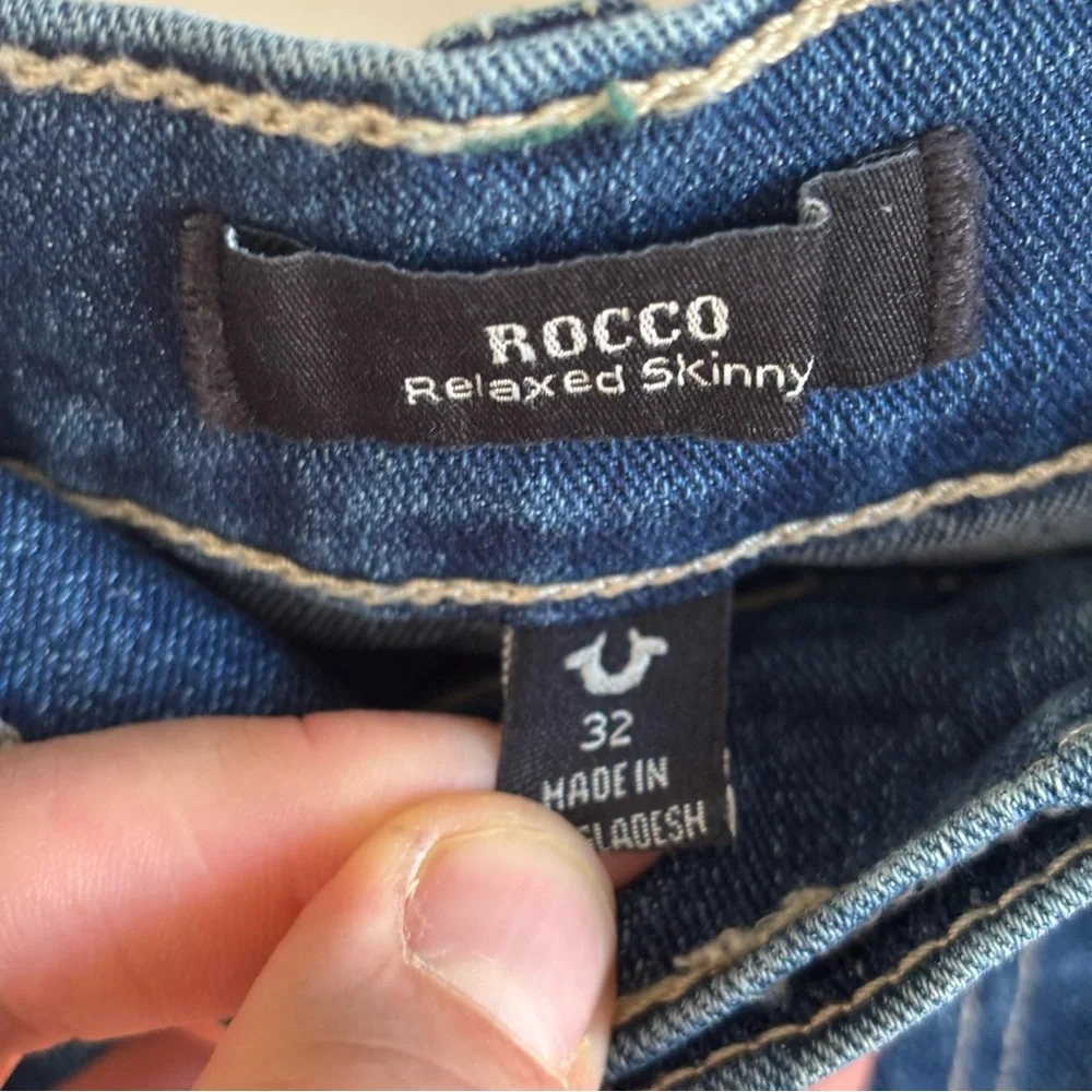 True Religion Rocco Flap Skinny Jean Men’s 32x32 NWT Medium Blizzard Wash